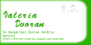 valeria dvoran business card